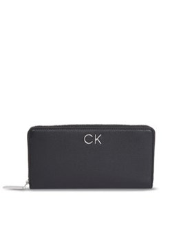 Calvin Klein Duży Portfel Damski Ck Daily Large Zip Around Wallet K60K611778 Czarny ze sklepu MODIVO w kategorii Portfele damskie - zdjęcie 169341416