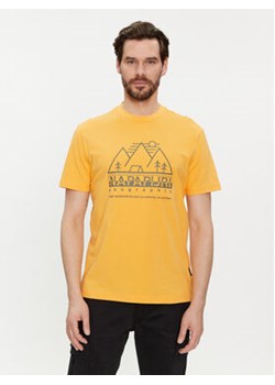 Napapijri T-Shirt S-Faber NP0A4HQE Żółty Regular Fit ze sklepu MODIVO w kategorii T-shirty męskie - zdjęcie 169341766