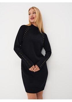 Mohito - Czarna swetrowa sukienka mini - czarny ze sklepu Mohito w kategorii Sukienki - zdjęcie 169342325