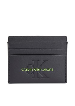 Etui na karty kredytowe Calvin Klein Jeans Sculpted Cardcase 6Cc Mono K60K611987 Black/Dark Juniper 0GX ze sklepu eobuwie.pl w kategorii Etui - zdjęcie 169368056