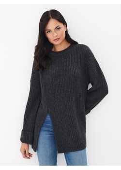 Mohito - Długi sweter z rozcięciem - szary ze sklepu Mohito w kategorii Swetry damskie - zdjęcie 169369535