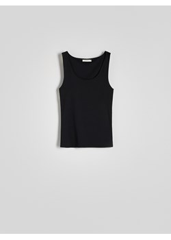 Reserved - Gładki top - czarny ze sklepu Reserved w kategorii Bluzki damskie - zdjęcie 169374637