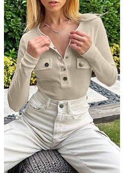 Bluzka BARLIOLDA BEIGE ze sklepu Ivet Shop w kategorii Bluzki damskie - zdjęcie 169389677