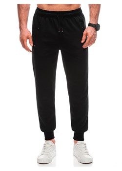 Spodnie męskie dresowe 1435P - czarne ze sklepu Edoti w kategorii Spodnie męskie - zdjęcie 169393547