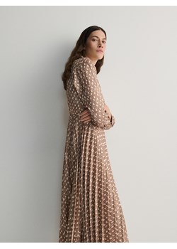 Reserved - Wzorzysta sukienka maxi - beżowy ze sklepu Reserved w kategorii Sukienki - zdjęcie 169393949