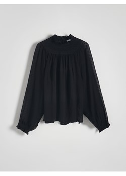 Reserved - Bluzka z wiskozy - czarny ze sklepu Reserved w kategorii Bluzki damskie - zdjęcie 169393966