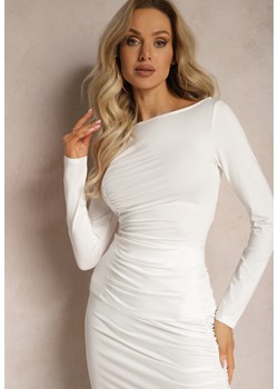 Biała Bluzka z Drapowaniem z Przodu Arnille ze sklepu Renee odzież w kategorii Bluzki damskie - zdjęcie 169394829