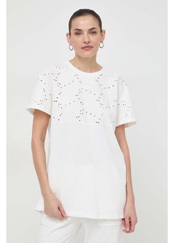 Twinset t-shirt damski kolor biały ze sklepu ANSWEAR.com w kategorii Bluzki damskie - zdjęcie 169396356