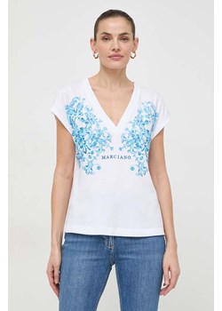 Marciano Guess t-shirt ADELE damski kolor biały 4GGP00 6138A ze sklepu ANSWEAR.com w kategorii Bluzki damskie - zdjęcie 169396425