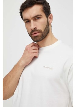 Marc O&apos;Polo t-shirt bawełniany męski kolor biały gładki 422208351374 ze sklepu ANSWEAR.com w kategorii T-shirty męskie - zdjęcie 169396588