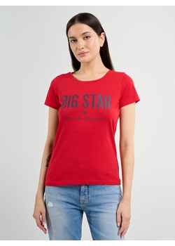 Koszulka damska z logo BIG STAR czerwona Brunona 603 ze sklepu Big Star w kategorii Bluzki damskie - zdjęcie 169399788
