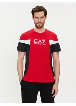 EA7 Emporio Armani T-Shirt 3DPT10 PJ02Z 1461 Czerwony Regular Fit ze sklepu MODIVO w kategorii T-shirty męskie - zdjęcie 169404969