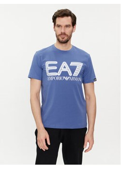 EA7 Emporio Armani T-Shirt 3DPT37 PJMUZ 1557 Niebieski Regular Fit ze sklepu MODIVO w kategorii T-shirty męskie - zdjęcie 169405029