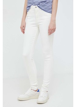 Levi&apos;s jeansy 720 HIRISE SUPER SKINNY damskie kolor beżowy ze sklepu ANSWEAR.com w kategorii Jeansy damskie - zdjęcie 169407147