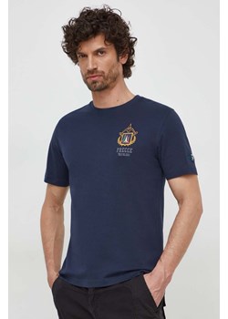 Aeronautica Militare t-shirt bawełniany męski kolor granatowy z aplikacją TS2220J641 ze sklepu ANSWEAR.com w kategorii T-shirty męskie - zdjęcie 169407389