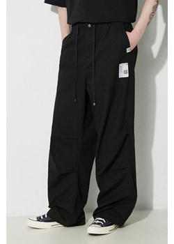Maison MIHARA YASUHIRO spodnie bawełniane Ripstop Parachute Trousers kolor czarny proste J12PT051 ze sklepu PRM w kategorii Spodnie męskie - zdjęcie 169412657