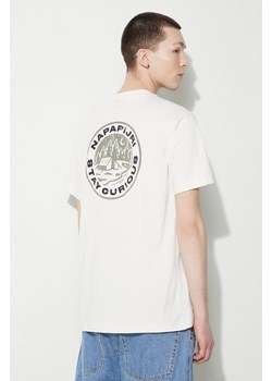 Napapijri t-shirt bawełniany S-Kotcho męski kolor beżowy z nadrukiem NP0A4HTVN1A1 ze sklepu PRM w kategorii T-shirty męskie - zdjęcie 169412709