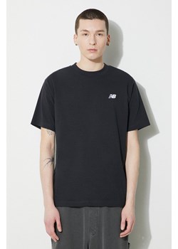 New Balance t-shirt bawełniany Small Logo męski kolor czarny z aplikacją MT41509BK ze sklepu PRM w kategorii T-shirty męskie - zdjęcie 169412725