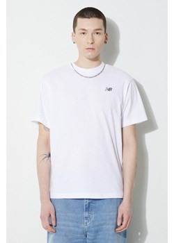 New Balance t-shirt bawełniany Small Logo męski kolor biały z aplikacją MT41509WT ze sklepu PRM w kategorii T-shirty męskie - zdjęcie 169412729