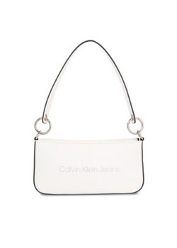 Calvin Klein Jeans Torebka Sculpted Shoulder Pouch25 Mono K60K610679 Biały ze sklepu MODIVO w kategorii Listonoszki - zdjęcie 169413759