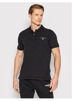 Napapijri Polo Elbas NP0A4GB4 Czarny Regular Fit ze sklepu MODIVO w kategorii T-shirty męskie - zdjęcie 169413836