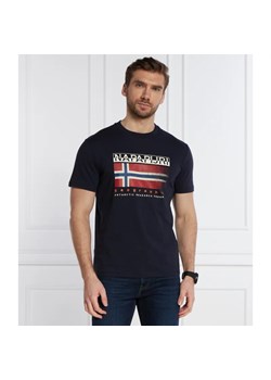 Napapijri T-shirt S-KREIS BLU MARINE | Regular Fit ze sklepu Gomez Fashion Store w kategorii T-shirty męskie - zdjęcie 169415079