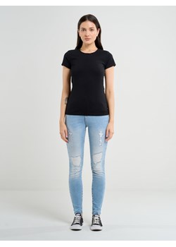 Koszulka damska z krótkim rękawem czarna Classaca 906 ze sklepu Big Star w kategorii Bluzki damskie - zdjęcie 169416989