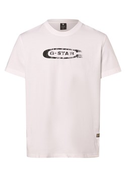 G-Star RAW Koszulka męska Mężczyźni Bawełna biały nadruk ze sklepu vangraaf w kategorii T-shirty męskie - zdjęcie 169417149