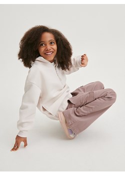 Reserved - Spodnie flare z kieszeniami cargo - kasztanowy ze sklepu Reserved w kategorii Spodnie dziewczęce - zdjęcie 169421026