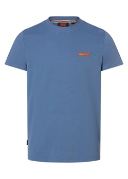 Superdry Koszulka męska Mężczyźni Bawełna niebieski jednolity ze sklepu vangraaf w kategorii T-shirty męskie - zdjęcie 169421288