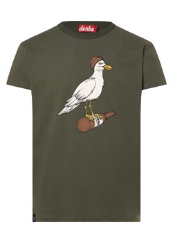 Derbe Koszulka męska Mężczyźni Bawełna khaki nadruk ze sklepu vangraaf w kategorii T-shirty męskie - zdjęcie 169421297