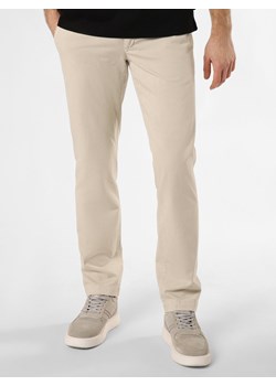 Alberto Spodnie Mężczyźni Bawełna piaskowy jednolity ze sklepu vangraaf w kategorii Spodnie męskie - zdjęcie 169421306