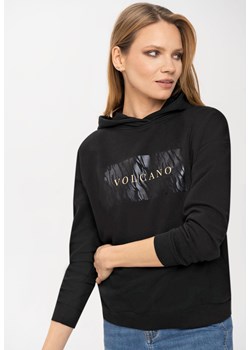 Czarna bluza damska z kapturem B-FOGi ze sklepu Volcano.pl w kategorii Bluzy damskie - zdjęcie 169421688