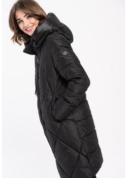 Czarny płaszcz pikowany J-KIBO ze sklepu Volcano.pl w kategorii Płaszcze damskie - zdjęcie 169421935