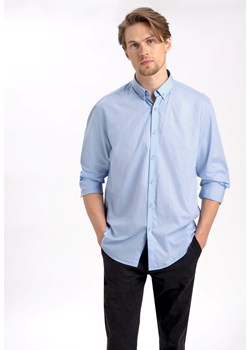 Niebieska koszula męska z długim rękawem K-UPLO ze sklepu Volcano.pl w kategorii Koszule męskie - zdjęcie 169422035
