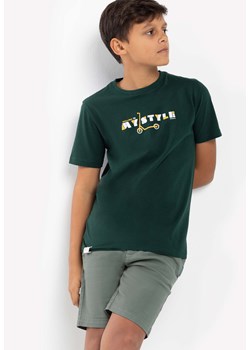 T-shirt chłopięcy z nadrukiem T-SCOOTER JUNIOR ze sklepu Volcano.pl w kategorii T-shirty chłopięce - zdjęcie 169422497