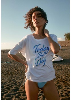 Luźna koszulka damska z rękawami 3/4, T-TODAY ze sklepu Volcano.pl w kategorii Bluzki damskie - zdjęcie 169422525