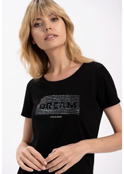 Koszulka damska ze świecącymi dżetami T-ZARI ze sklepu Volcano.pl w kategorii Bluzki damskie - zdjęcie 169422539