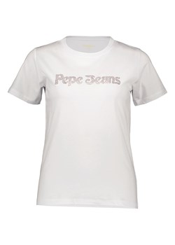 Pepe Jeans Koszulka w kolorze białym ze sklepu Limango Polska w kategorii Bluzki damskie - zdjęcie 169427399