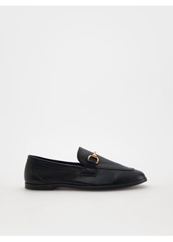 Reserved - Skórzane loafersy - czarny ze sklepu Reserved w kategorii Półbuty damskie - zdjęcie 169428296