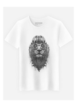 WOOOP Koszulka &quot;Lion Rider&quot; w kolorze białym ze sklepu Limango Polska w kategorii T-shirty męskie - zdjęcie 169437776