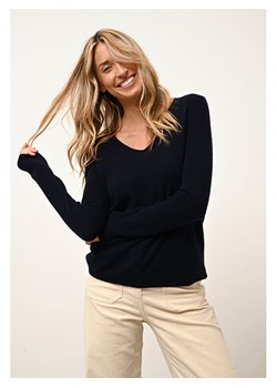 Just Cashmere Kaszmirowy sweter "Joan" w kolorze granatowym ze sklepu Limango Polska w kategorii Swetry damskie - zdjęcie 169437859
