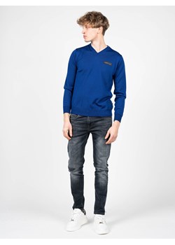 Plein Sport Sweter "Merino" | MPPS90181 | Mężczyzna | Niebieski ze sklepu ubierzsie.com w kategorii Swetry męskie - zdjęcie 169441218