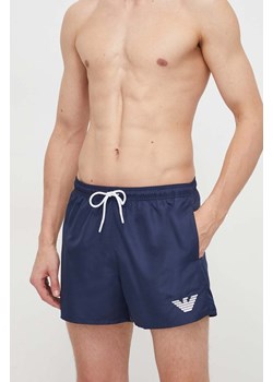 Emporio Armani Underwear szorty kąpielowe kolor granatowy 211752 4R438 ze sklepu ANSWEAR.com w kategorii Kąpielówki - zdjęcie 169442837