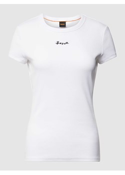 T-shirt z prążkowaną fakturą model ‘Esim’ ze sklepu Peek&Cloppenburg  w kategorii Bluzki damskie - zdjęcie 169443285