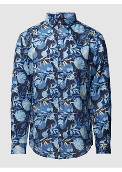 Koszula lniana o kroju regular fit z kwiatowym nadrukiem na całej powierzchni ze sklepu Peek&Cloppenburg  w kategorii Koszule męskie - zdjęcie 169443368