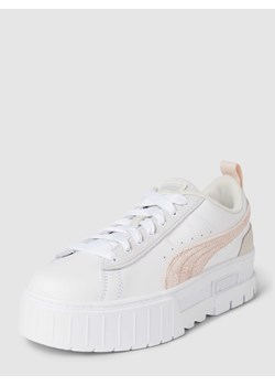 Sneakersy ze skóry z obszyciem w kontrastowym kolorze model ‘Mayze’ ze sklepu Peek&Cloppenburg  w kategorii Buty sportowe damskie - zdjęcie 169443507