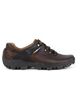 Olivier Skórzane buty trekkingowe męskie 214GT brązowe ze sklepu ButyModne.pl w kategorii Buty trekkingowe męskie - zdjęcie 169445808