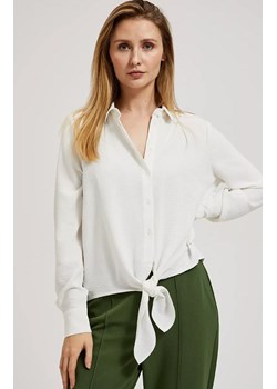 Koszula damska biała z wiązaniem 4312, Kolor biały, Rozmiar XS, Moodo ze sklepu Primodo w kategorii Koszule damskie - zdjęcie 169446859