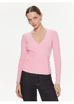 Morgan Sweter 241-MCAT Różowy Regular Fit ze sklepu MODIVO w kategorii Swetry damskie - zdjęcie 169450205